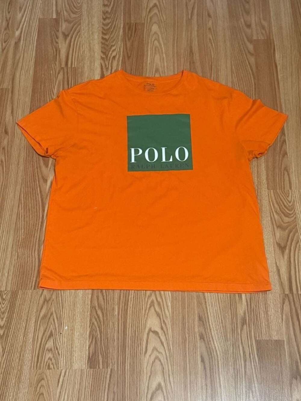 Polo Ralph Lauren Men's Classic Fit Box Logo Cotton T-Shirt Orange Large